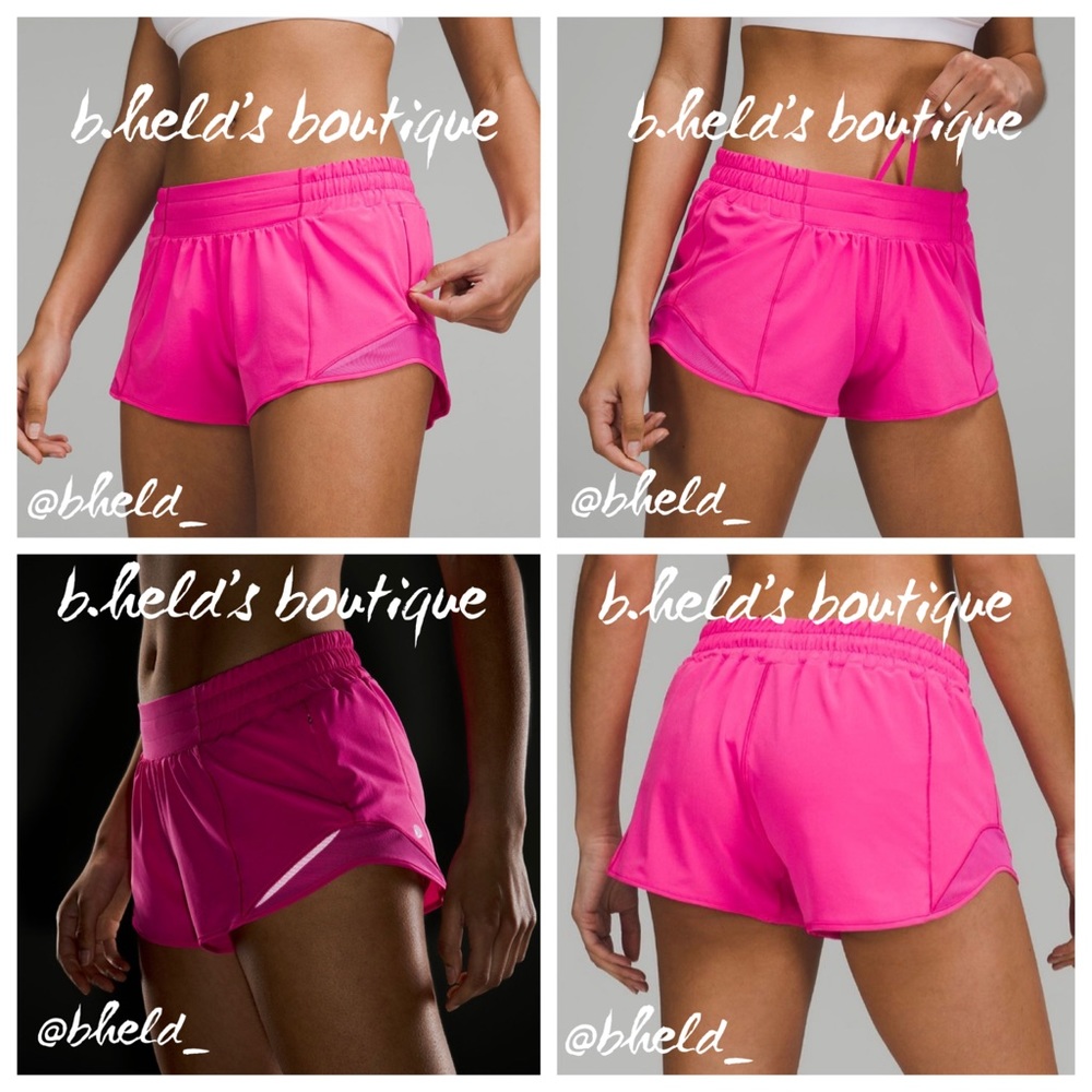 lululemon Hotty Hot Low-Rise Lined Short 2.5" in Sonic Pink Size 0 Brand New NWT - Picture 8 of 16